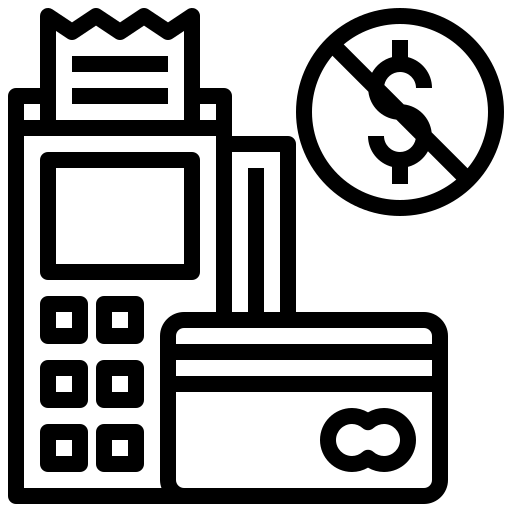 Credit card and credit card swiper with doller symbol