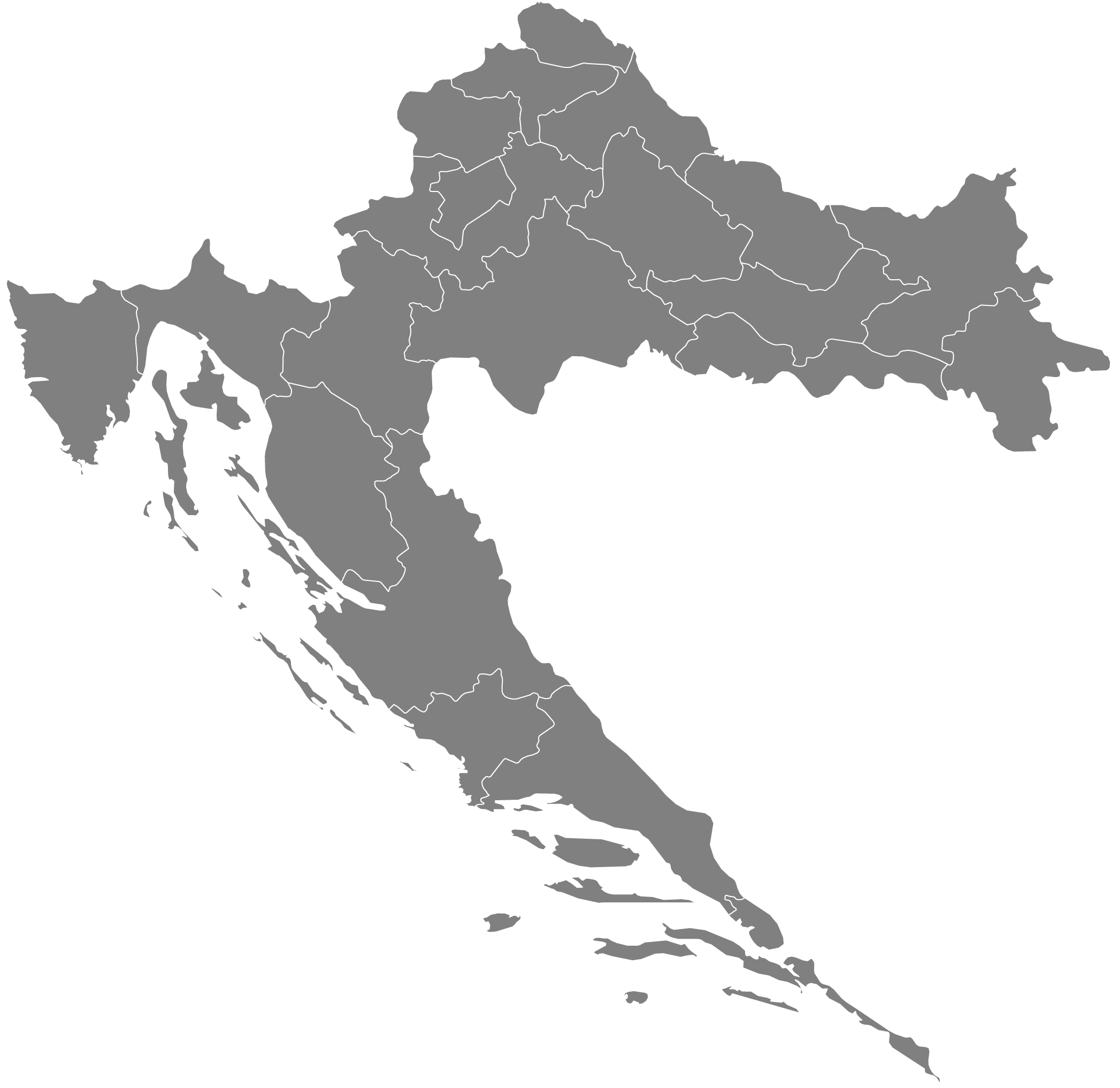 map of croatia