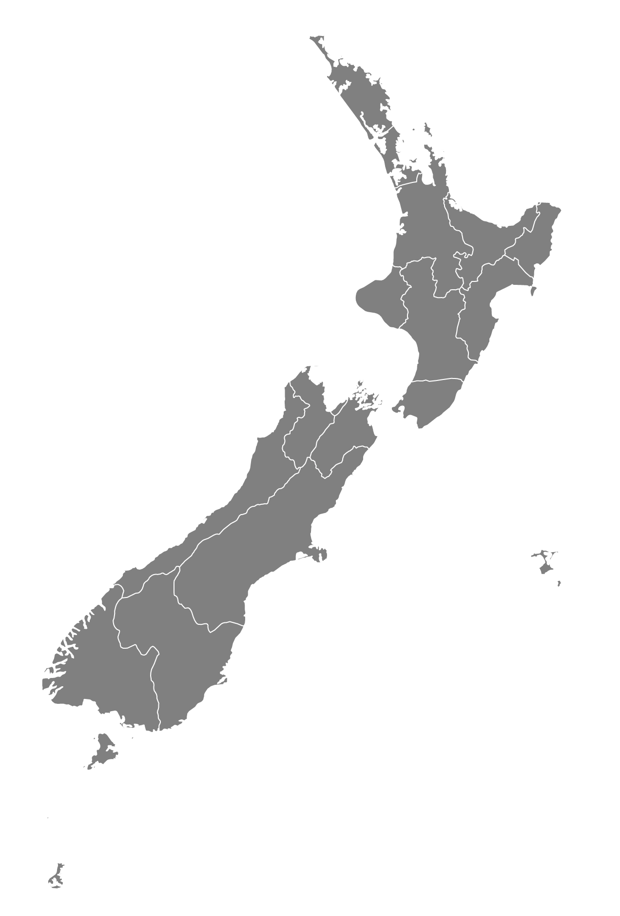 map of new zealand