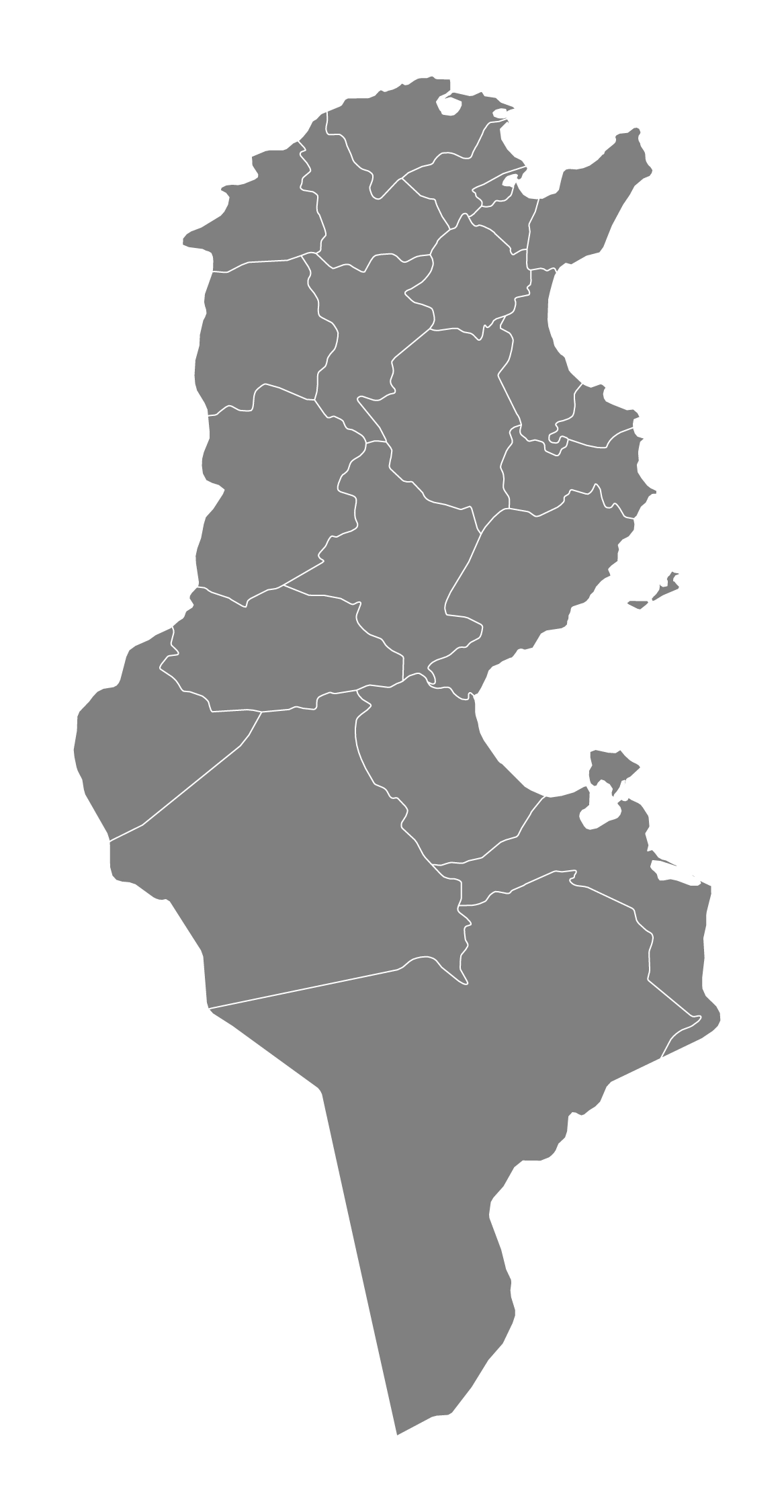 map of tunisia