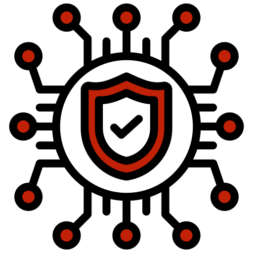 A picture of shield and padlock with check symbol