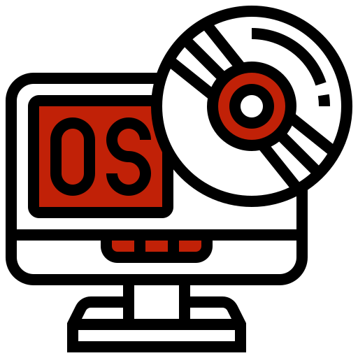 A picture monitor with OS text and CD