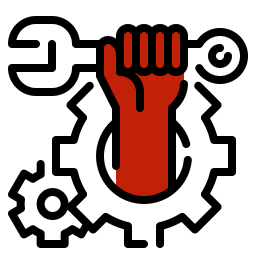 A picture hand holding spanner