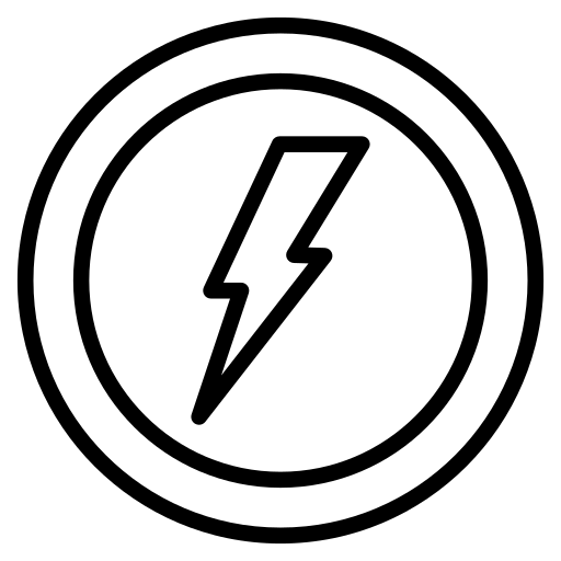 A picture of thunder bold in circle