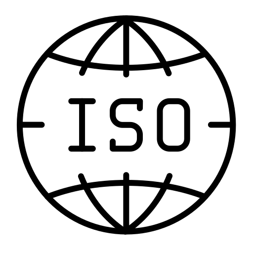 A picture of globe with ISO text